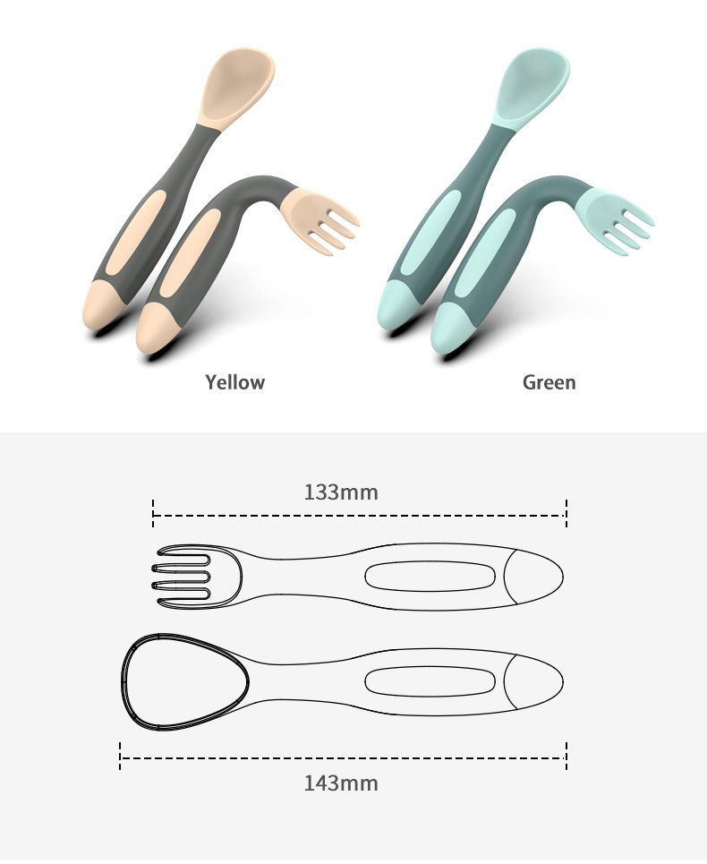 Factory Direct Children's Feeding Safety Baby Silicone Spoon Wholesale Baby Tableware Feeding Spoon