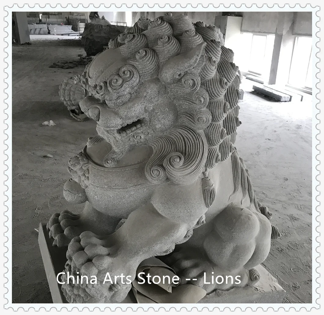 China Carving by Hand Door Guards Lion