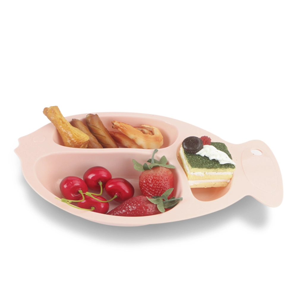 Baby Divided Plate Feeding Tableware Training Plates with Dustproof Lid Kids Food Plates