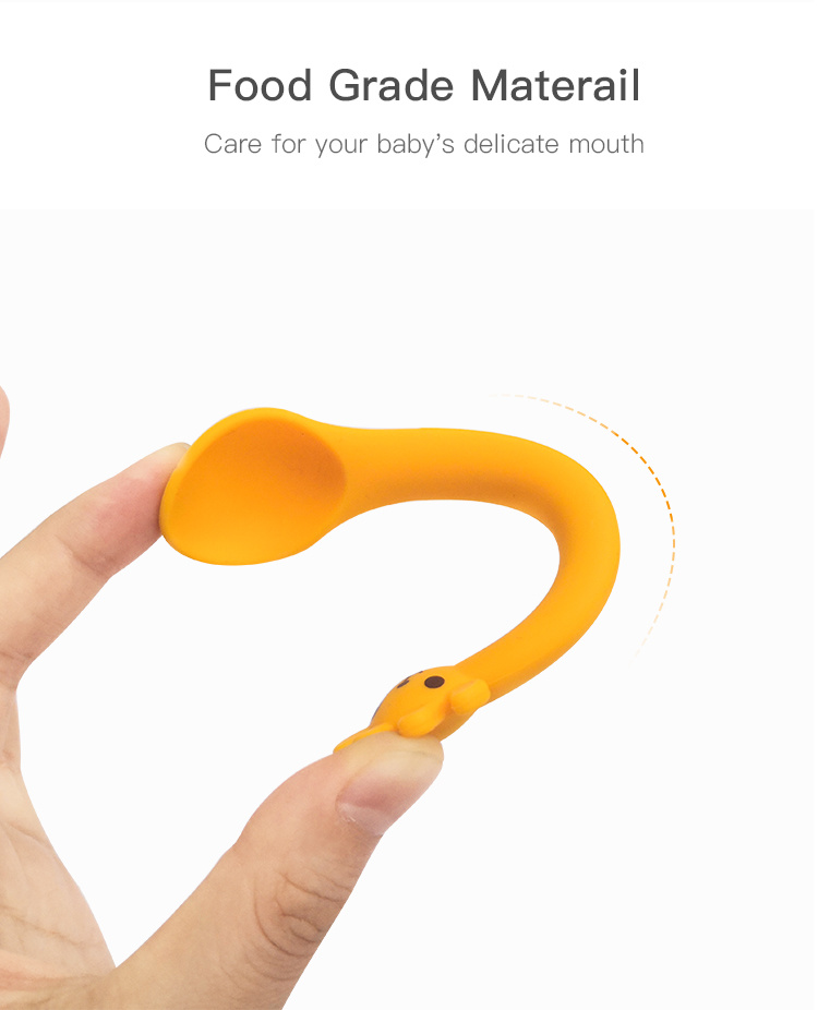 Baby Silicone Soft Spoons Training Feeding for Kids