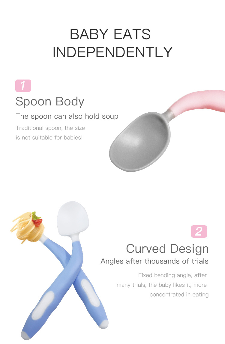 Silicone Baby Spoon Set Infant Spoon Bottle Spoon Set