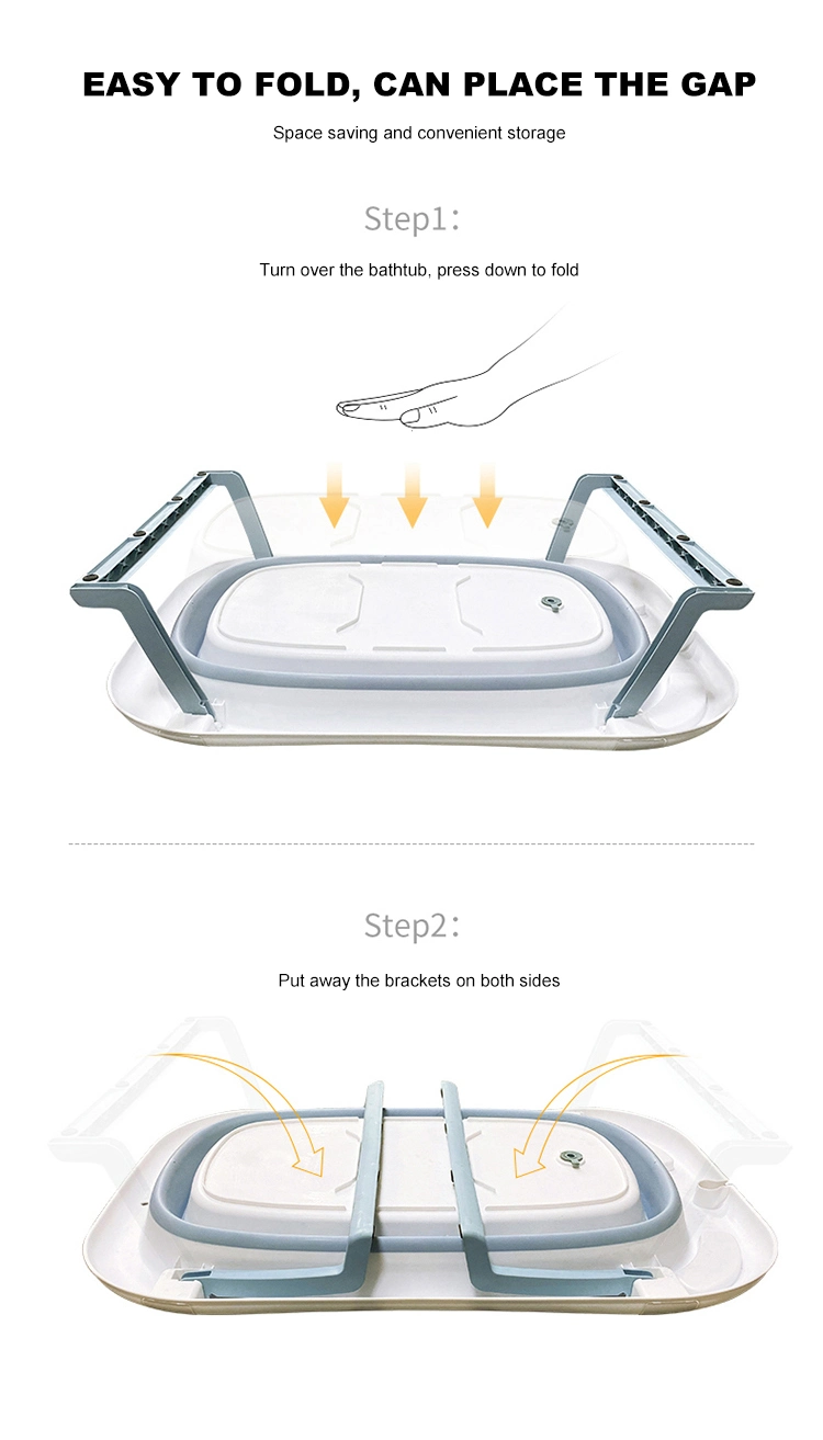 2020 Popular Plastic Baby Bath Tub Foldable Bathtub for Kids