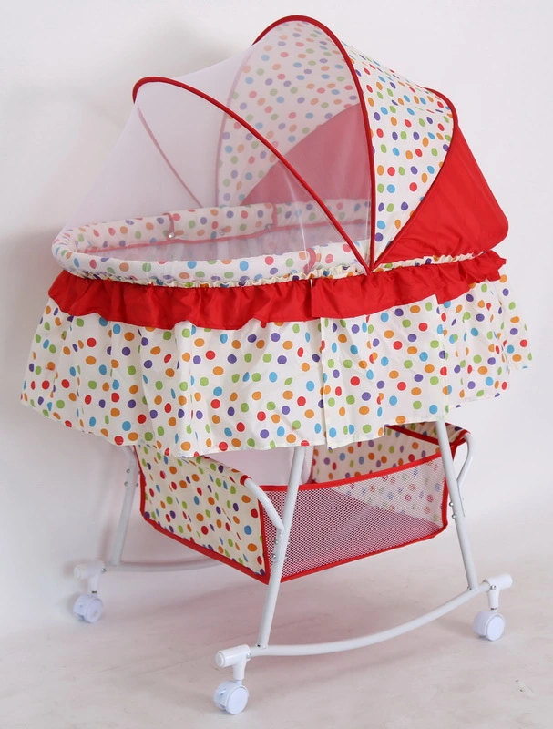 Rocking Bed Baby Crib with Canopy for Newborn Baby