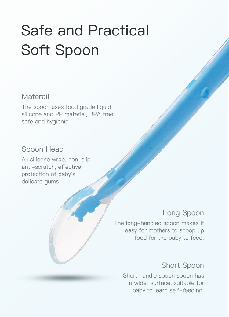 Silicone Spoon Baby Spoon Infant Feeding Spoon Bottle Spoon