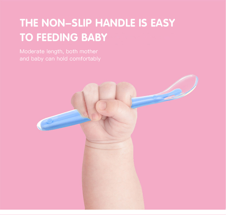Super Soft Baby Silicone Soft Spoon Super Elastic Baby Feeding Spoon