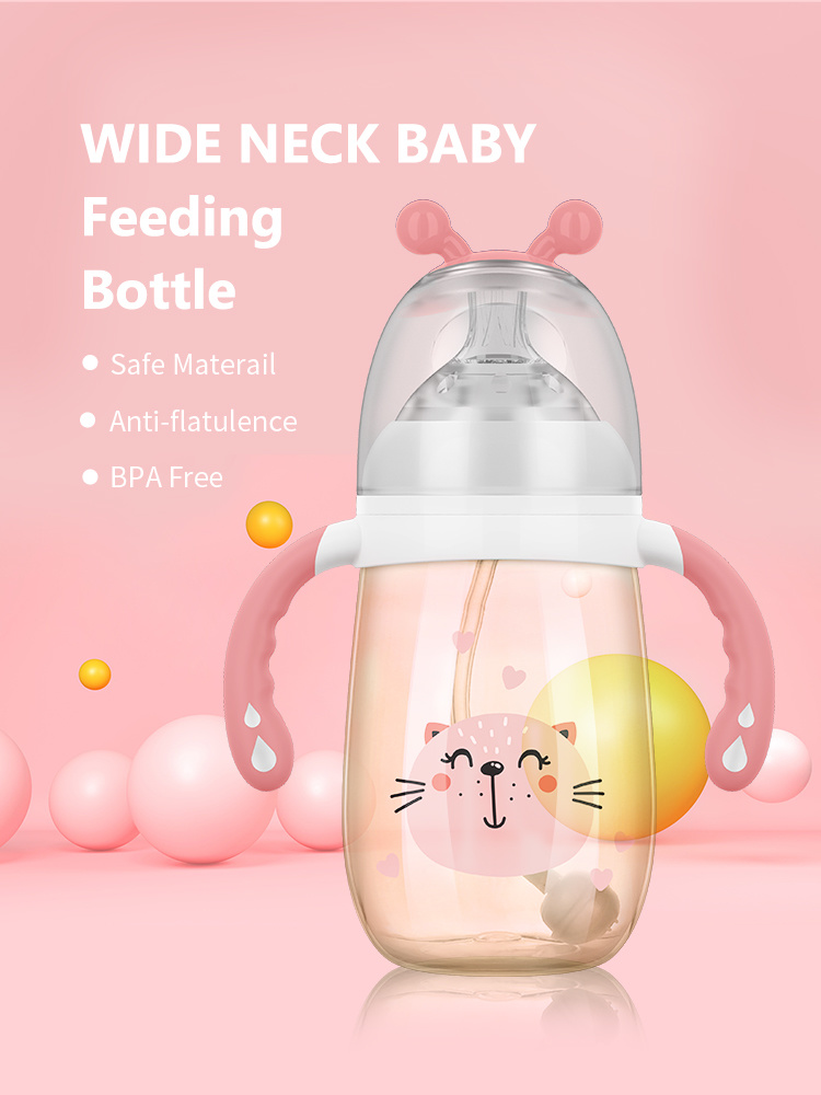 PPSU Wide Neck Infant Feeding Baby Feeder Bottle