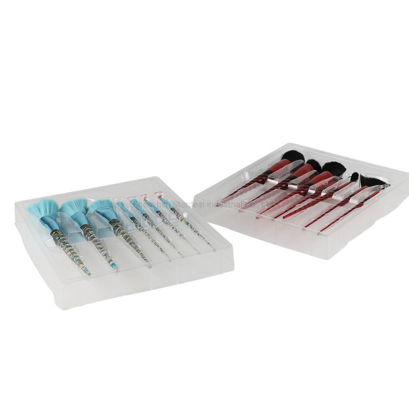 Custom Retail Disposable Cosmetic Plastic Box Tray for Flat Brush