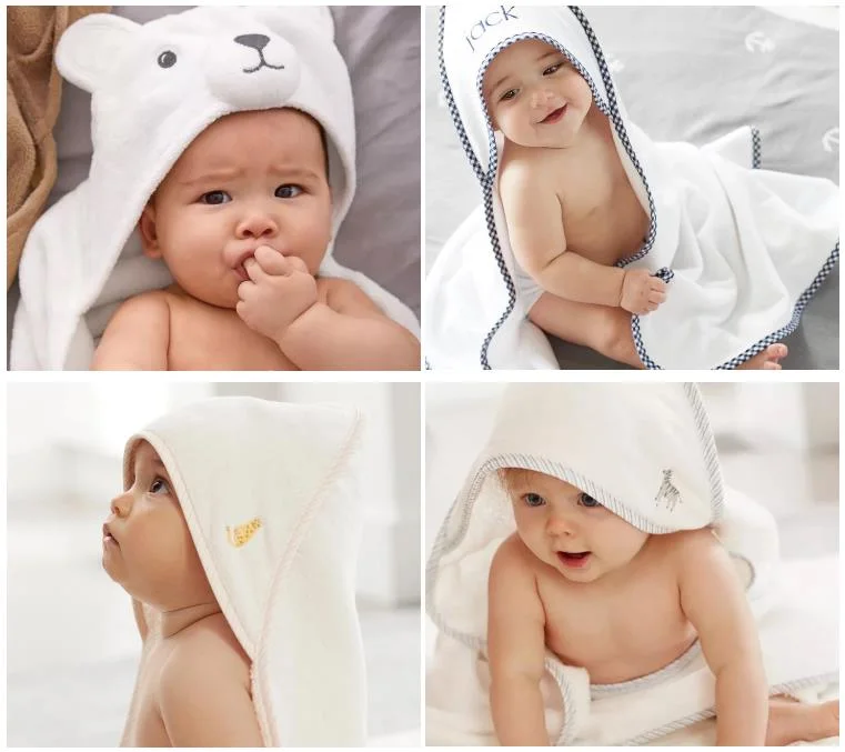Hot Sale Animal Head Design Baby Hooded Towel Baby Bath Towel