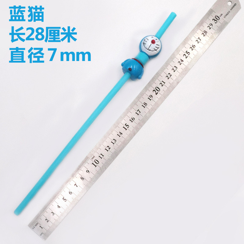 New Design 24cm Disposable Colour Pipette Spoon Ice Cream Spoon Drinking Straw with Spoon
