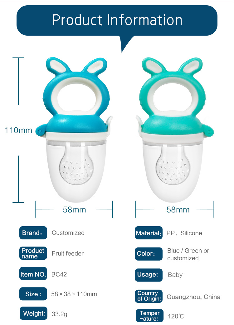 Silicone Baby Fruit Feeder Infant Pacifier Fruit Feeder