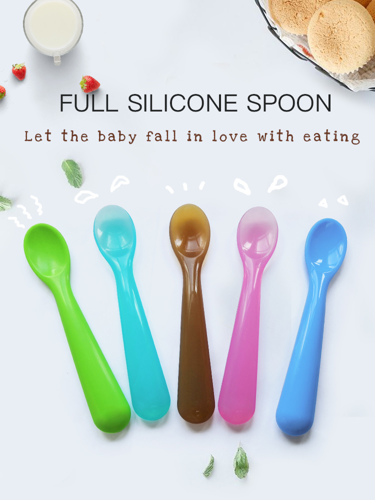 Silicone Spoon Feeding Spoon Baby Bottle Infant Bottle Spoon