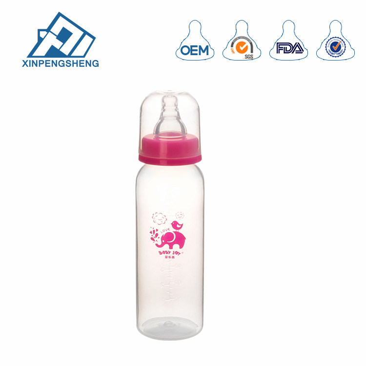 240ml Baby Milk Feeding Bottle PP Bottle Soft Silicone Nipple Portable BPA Free Baby Plastic Milk Bottle for New Born Baby