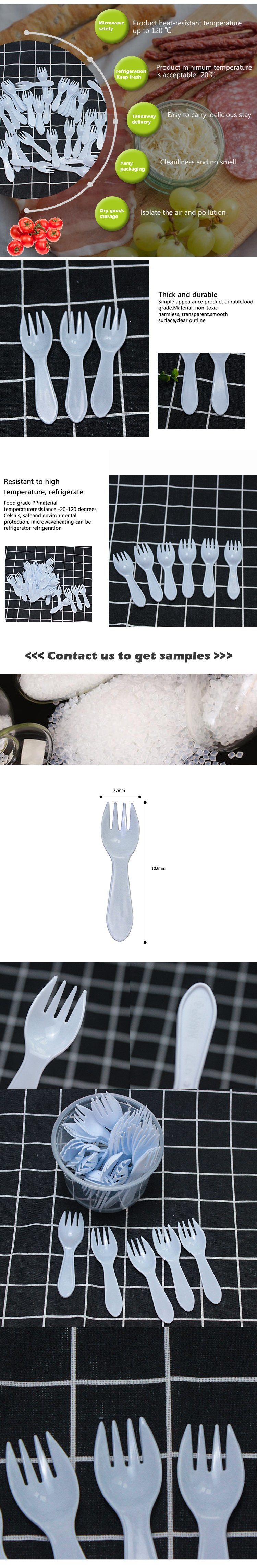 Plastic Disposable Any Color Spoon Fork for Cake