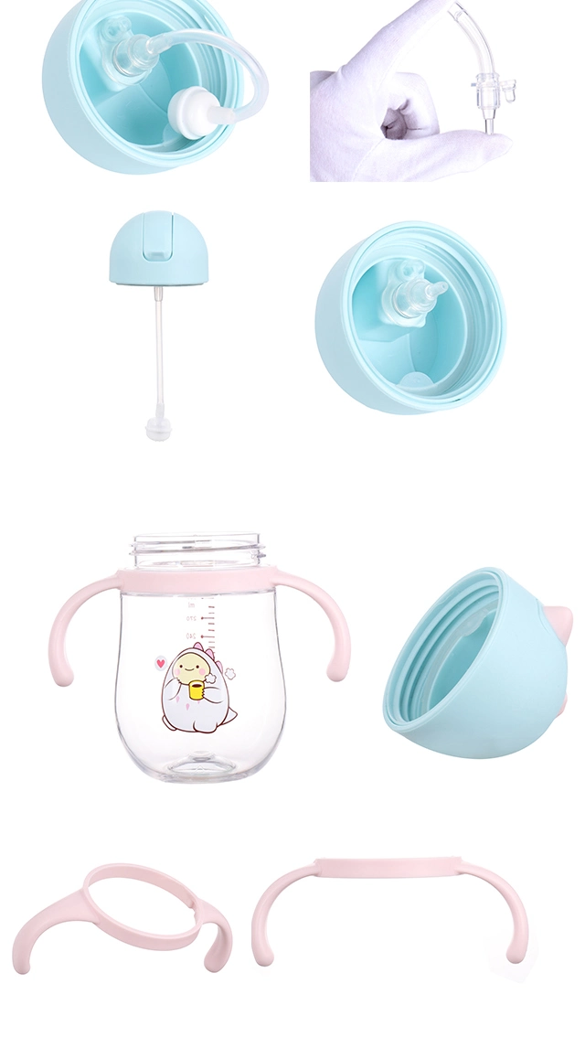 Plastic Temperature Baby Feeding Milk Bottle with Baby Water Tritan Feeder