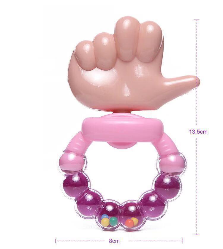 Funny Ringing Thumb Baby Teething Rattle Toy