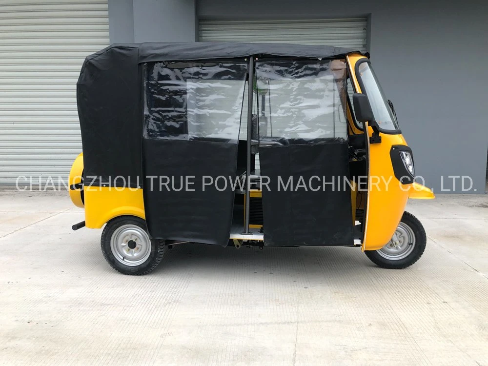 3 Wheelers Passenger Tricycle Gasoline Tricycle with Rain Cover