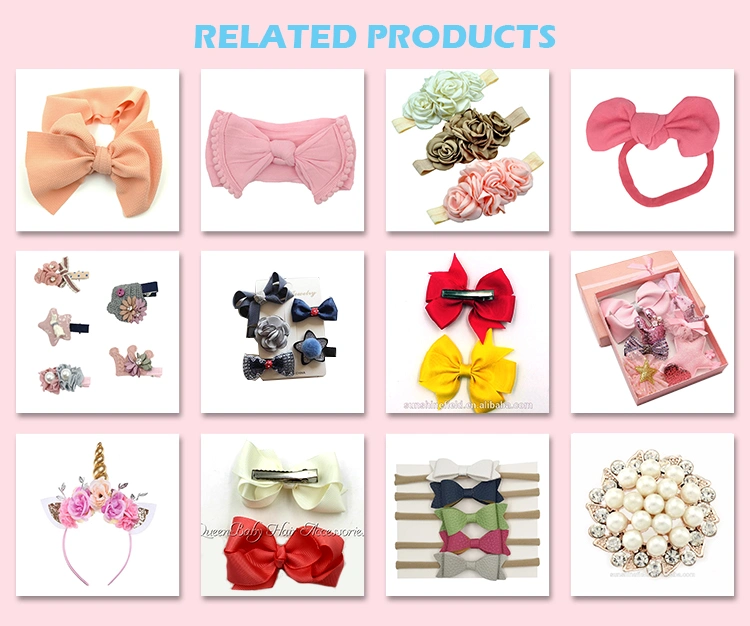 Colorful Baby Girl Hair Accessories Clips for Baby Girl Hair Bows Grosgrain Bows Hair Clip