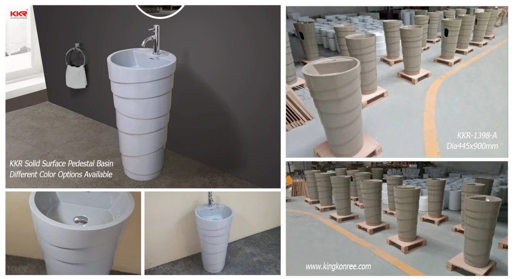 Corian Bathroom Artificial Stone Wash Basin Freestanding Basin