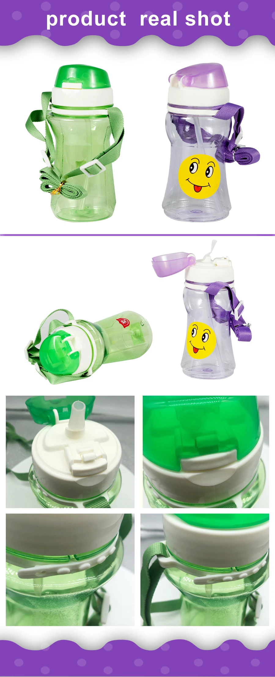 450ml/15ozplastic Baby Water Cup Baby Water Drinking Bottle for Wholesale