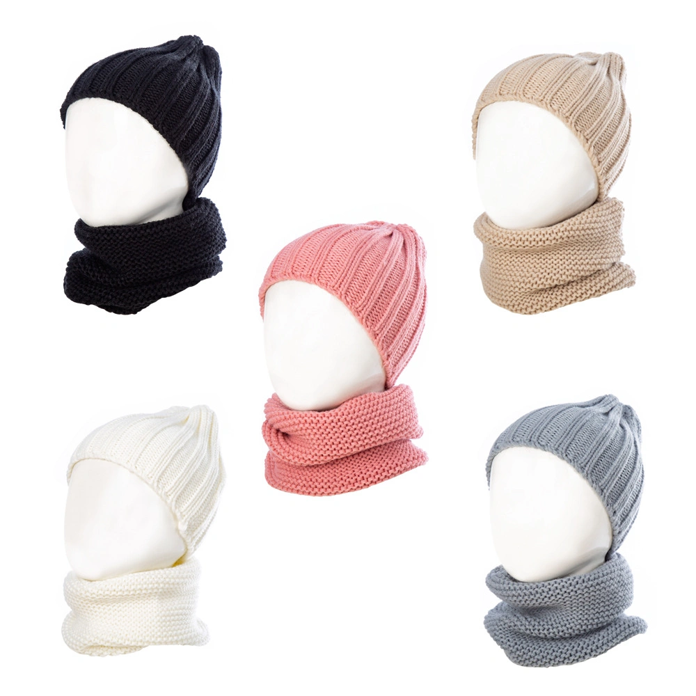 Winter Neckerchief Children's Cotton Muffler Baby Bib Warm Soft Boys Scarves & Cap Girls Scarf & Hat