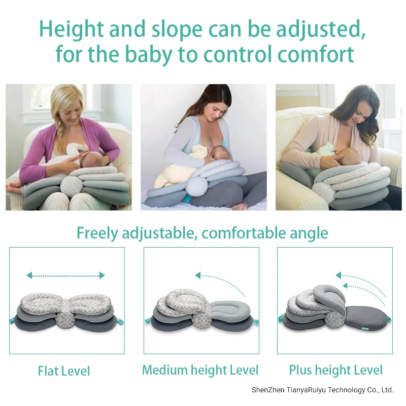 Baby Pillows Adjustable Model Cushion Infant Feeding Pillow Baby Care Multifunction Nursing Breastfeeding Layered Washable Cover