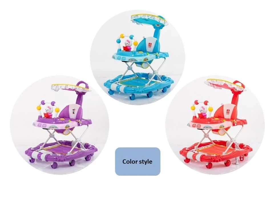 2019 China Simple Round New Designed Steel Frame Baby Jumper Baby Walker with Wheels