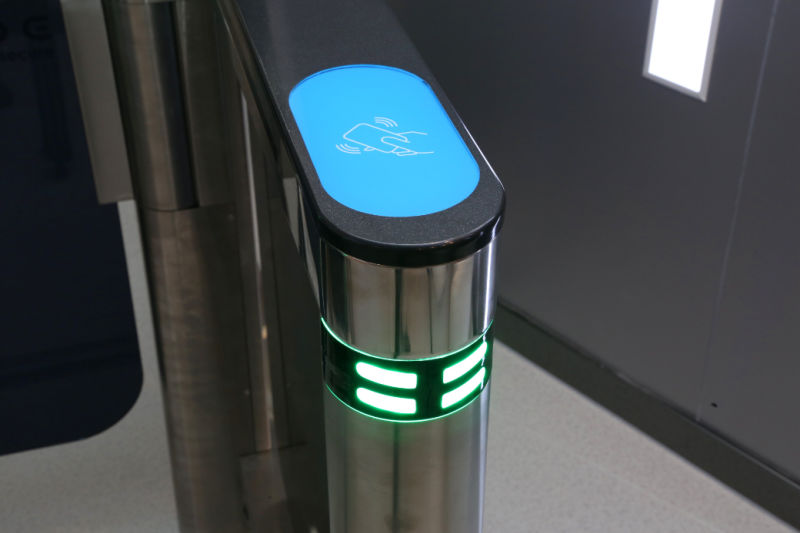 Double Leaf Swing Gate Swing Barrier Gate Turnstile with Qr Code Reader for Office Building