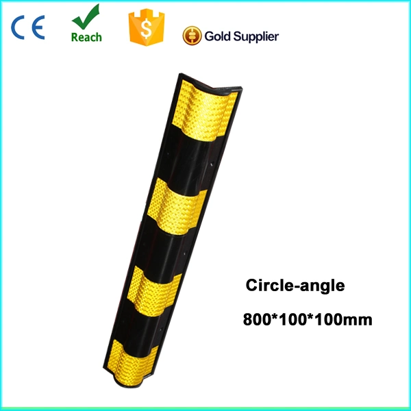 Flat Rubber Corner Guard with Reflector