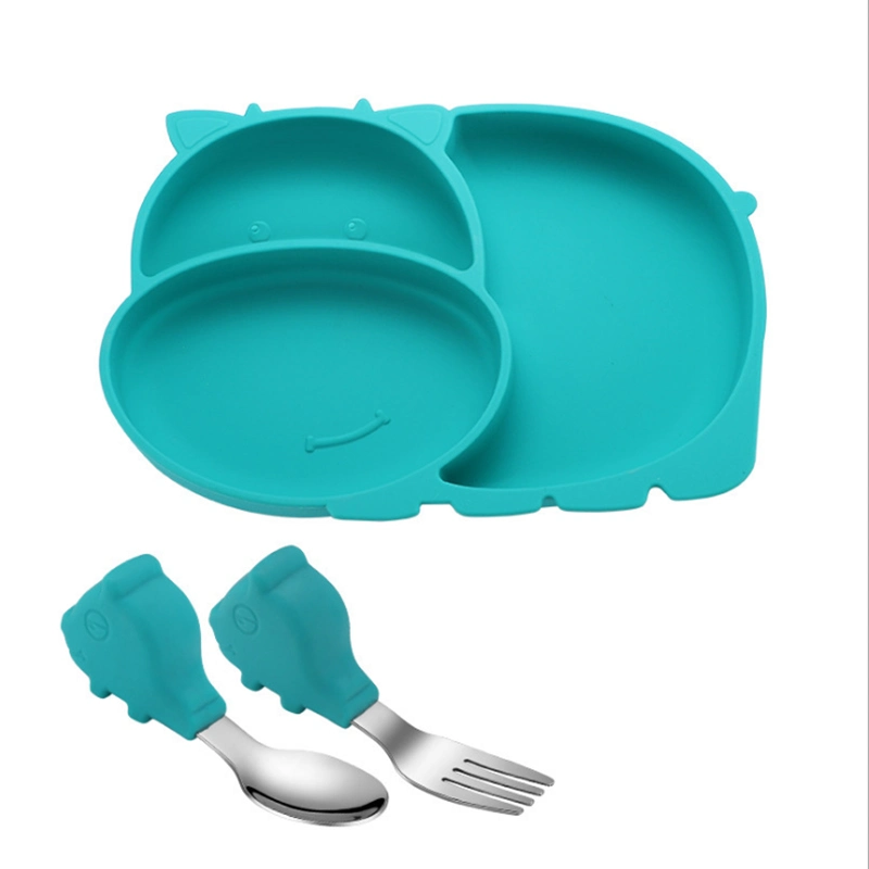 Wholesale Hot BPA Free Baby Plate Set Baby Feeding Suction Cup Silicone Suction Bowl Plate