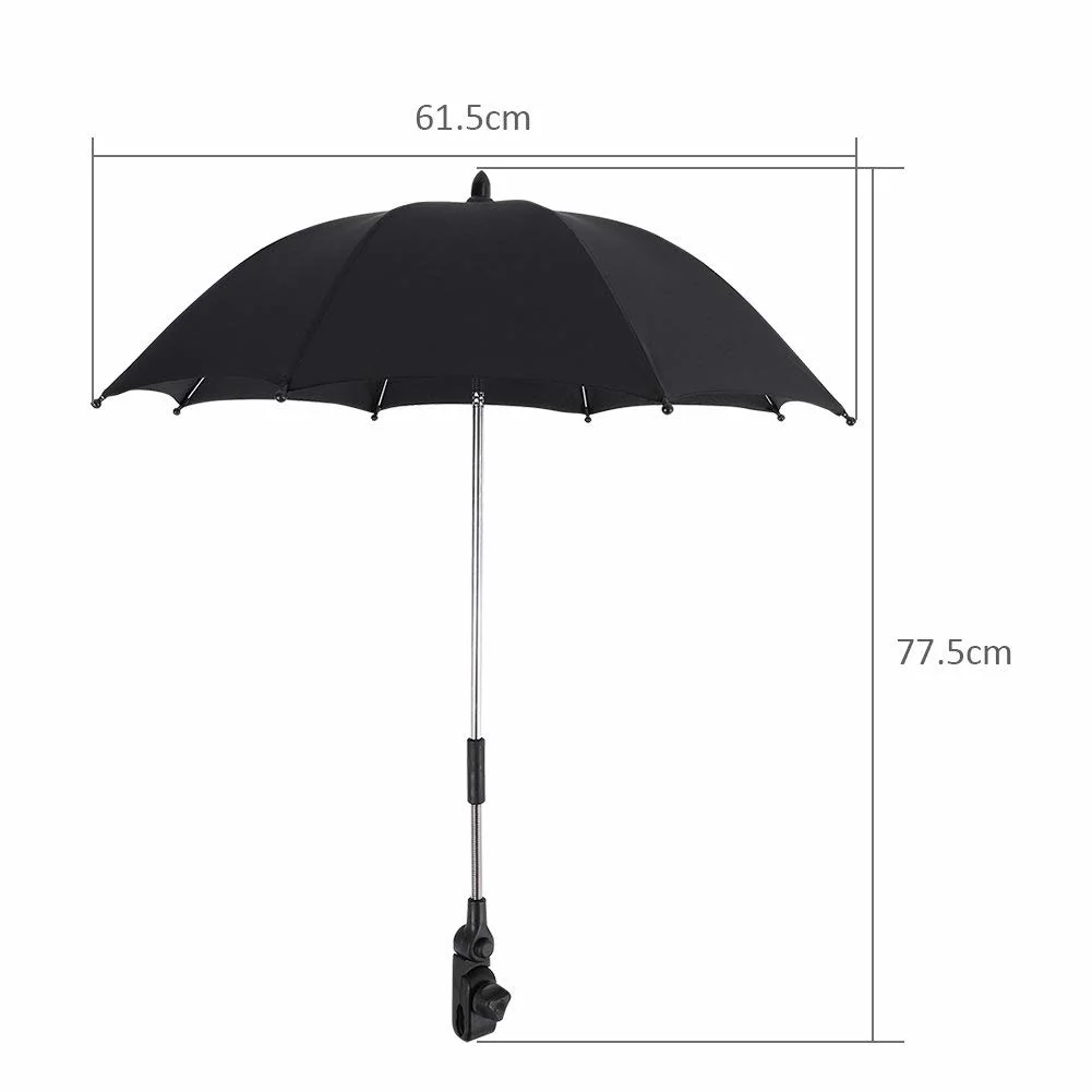 Wheelchair Pushchair Baby Stroller Parasol Rain Sun Canopy Pram Cover Umbrella