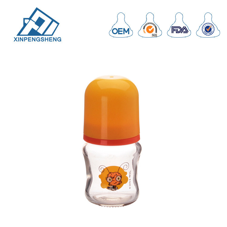 60ml Mini Easy-Clean Whit Baby Bottle Glass Baby Glass Feeding Bottle