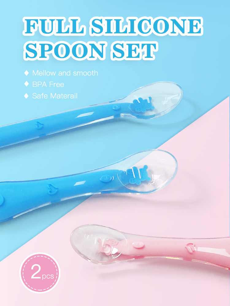 Silicone Spoon Baby Spoon Infant Feeding Spoon Bottle Spoon