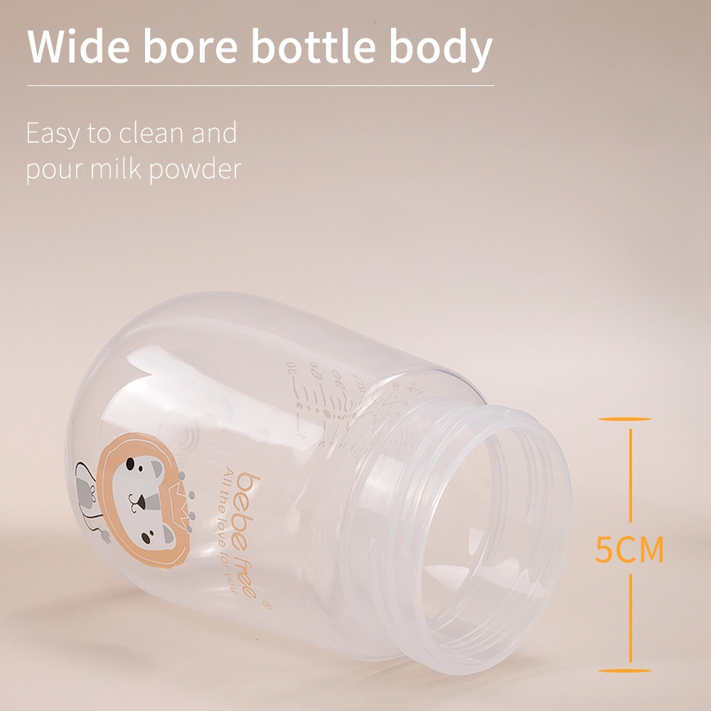 Manufacturer Cheap Handled Baby Bottle Plastic Feeding Supplies Marked PP Baby Bottle