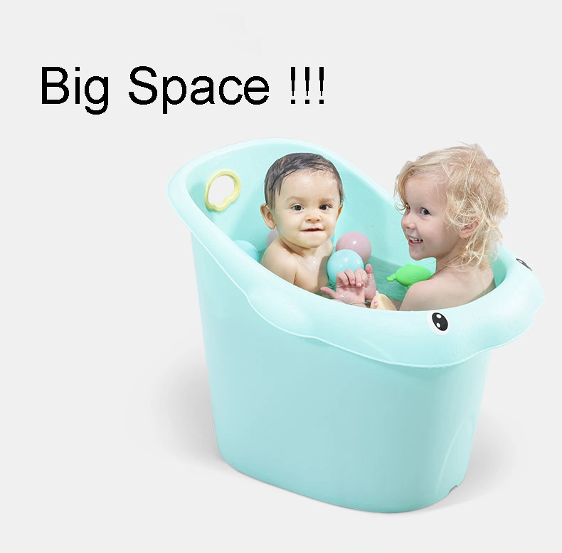 Big and Deep Plastic Baby Children Bathtub with Seat