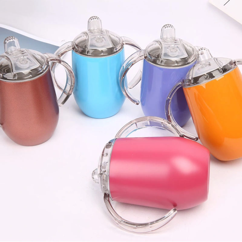 10oz Double Walled Stainless Steel Baby Feeding Sippy Cups