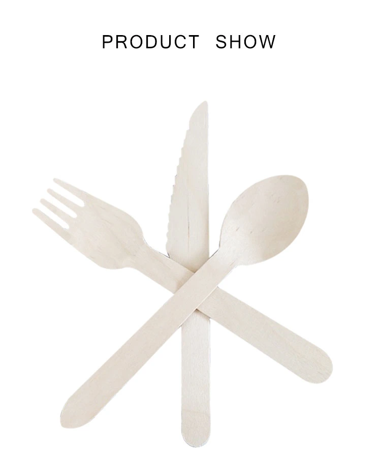 Wooden Fork Knife Spoon Wooden Cutlery Set