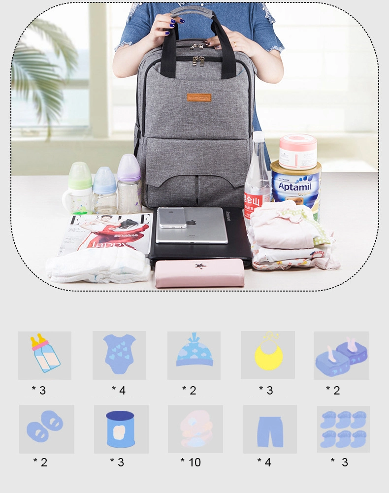 New Arrival Multifunction Large Capacity Travel Backpack Mummy Baby Diaper Bag Daddy Nappy Backpack