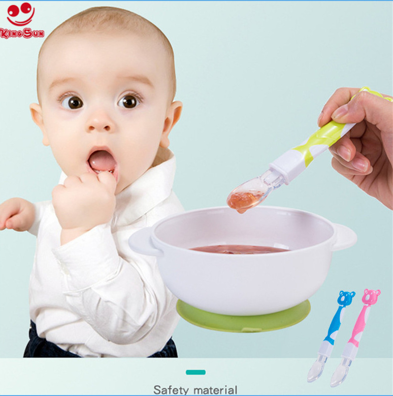 High Quatity Cutlery for Baby Feeding Silicone Spoon Dinnerware