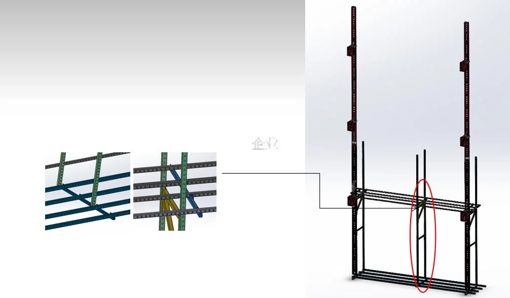 Rail Guided Electric Climbing Formwork Scaffolding System