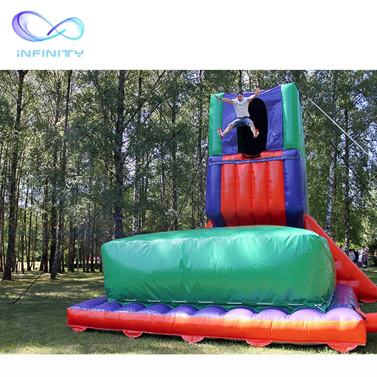 Popular Freefall Jump Platform Inflatable Stunt Jump Inflatable Jump Tower and Air Bag