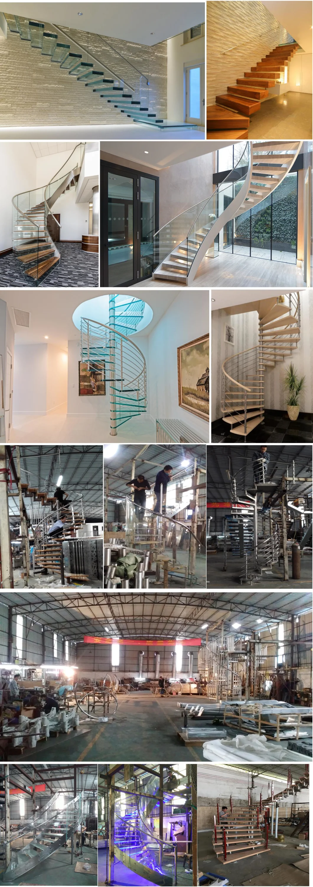 CE Standard Glass Prefabricated Stairs Steel Glass Floating Staircase