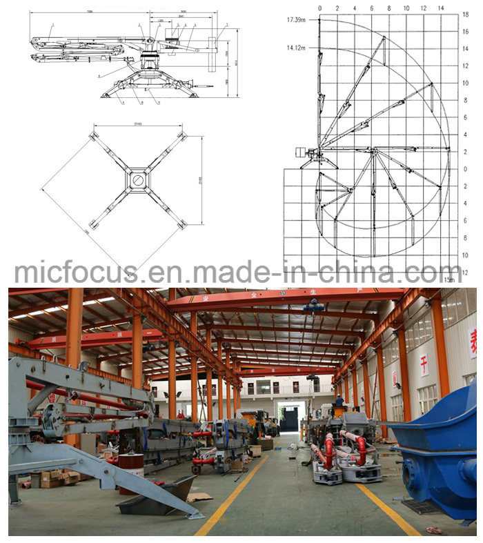 Full Hydraulic Inner Climbing Tower Concrete Placing Boom