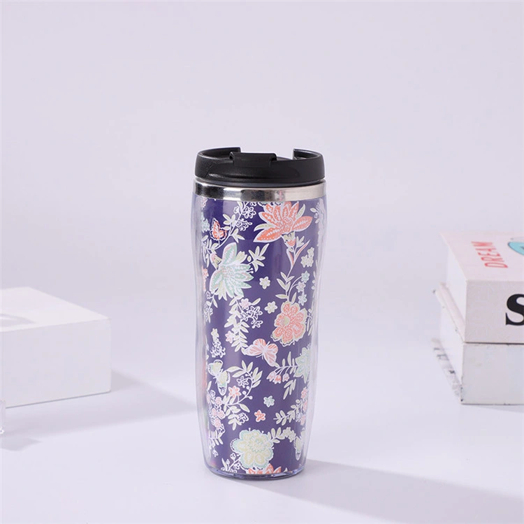 Double Walls Plastic Water Tumblers Cup, Printed Plastic Advertising Mug