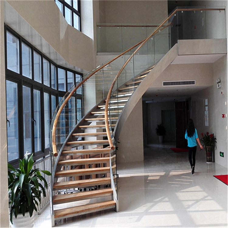 Spiral/Straight Staircase Glass Curved Staircase