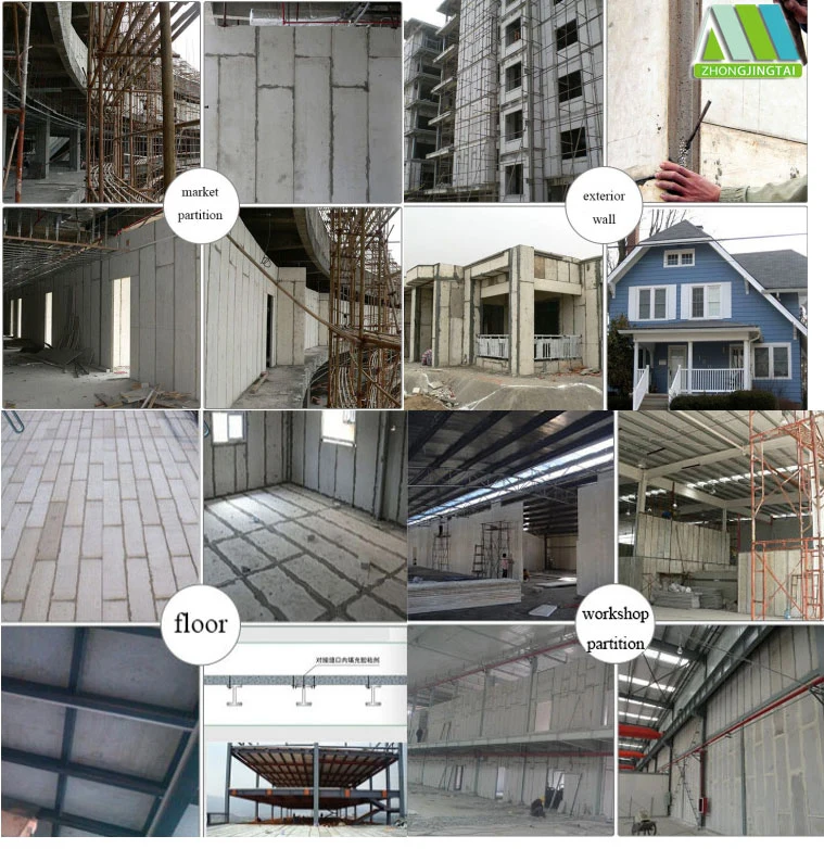 Lightweight 4 Hours Fire Rated Concrete Cement Sandwich Panel for Interior Exterior Walls