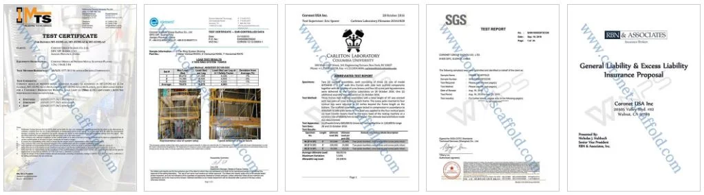 ANSI Sc100-5/05 & AS/NZS 1576 Certified 6061t6 Aluminum Ladder Scaffolding for Ringlock/Frame/Cuplock Formwork