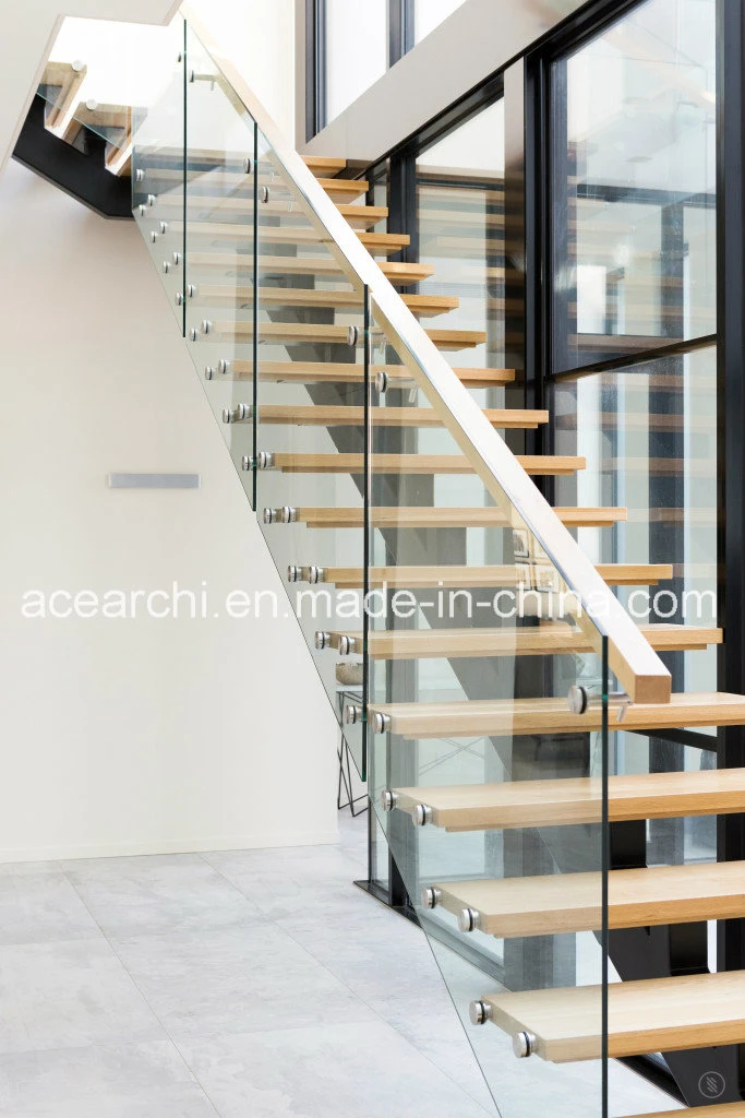 Supplier From China Prefabricated Stairs Steel Wood and Glass Staircase