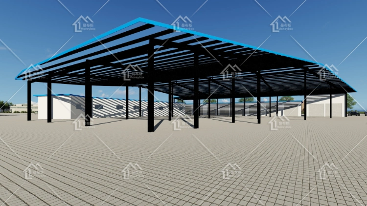 Ghana Kuwait Ethiopia Steel Structure Buildings Modular Modern Prefabricated Warehouse