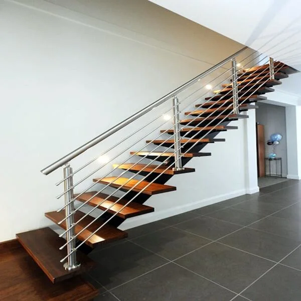 Bespoke Glass Tread Stainless Steel Fence Spiral Staircase