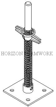 U-Head Jack with Scaffolding System for Supporting Slab Formwork